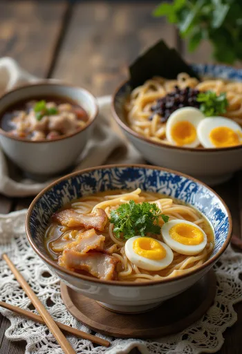 تسوكيمين بنودلز رامين باردة وحساء تغميس ساخن