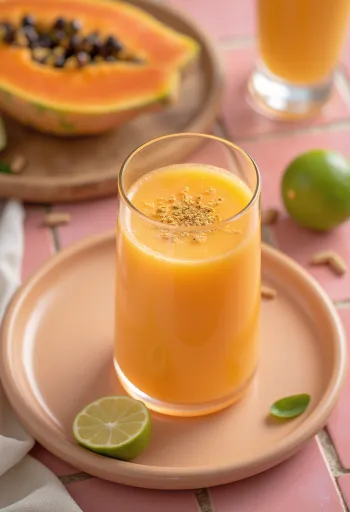 بابايا لاسي، مشروب منعش بالبابايا، زبادي وعصير لايم