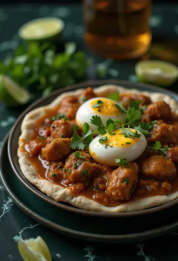 دورو وات يخنة دجاج إثيوبية مقدمة للتقديم