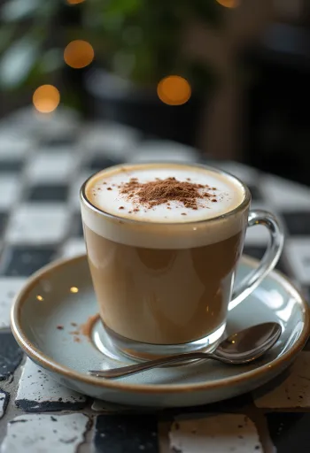 قهوة برغوة مقدمة طازجة