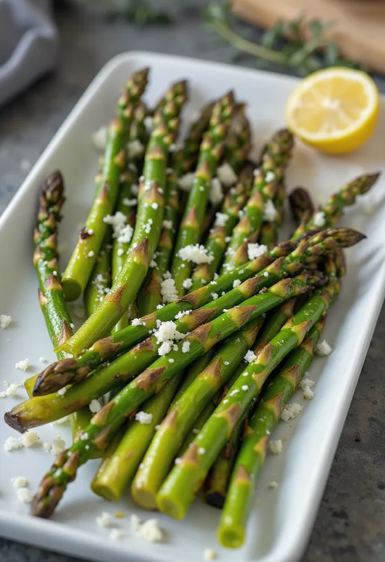 هليون مشوي على الباربيكيو جاهز للتقديم