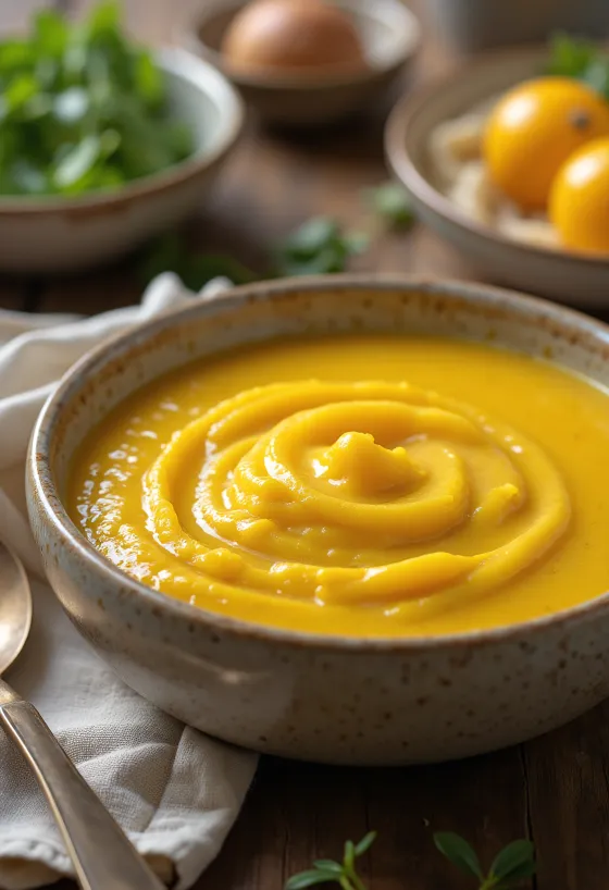 صلصة الفواكه بالكاري في طبق تقديم