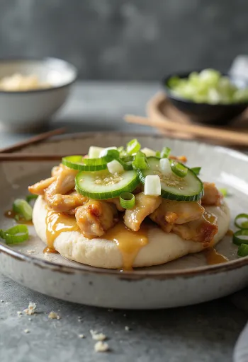 باف باو دجاج بالثوم مقدم للتقديم