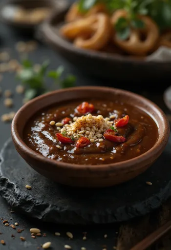 تغميسة التمر الهندي مقدمة مع خضروات طازجة