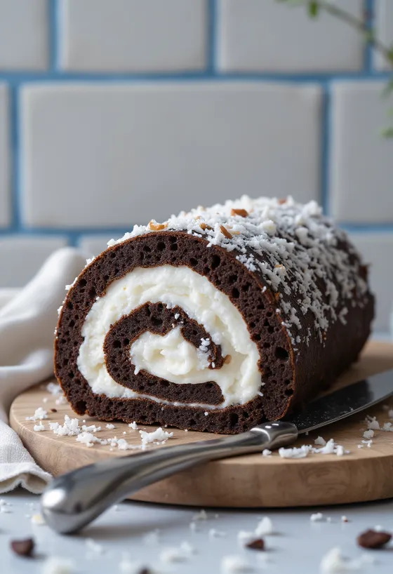 رولات جوز الهند بناءً على وصفة منزلية