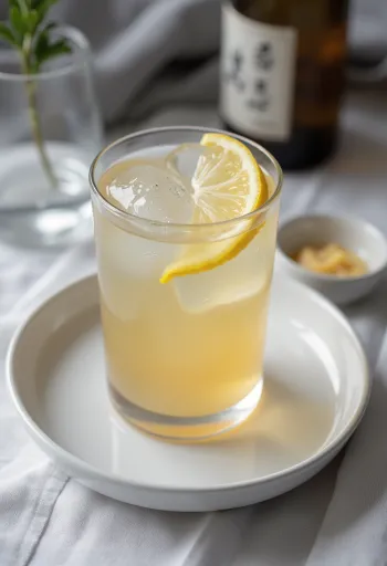 مشروب التفاح الياباني مقدم في كوب