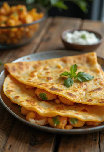 ميسور ماسالا دوسا مقدمة مع بطاطس محمصة وجوز هند طازج مبشور