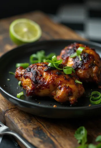 دجاج الجيرك مقدم مع الليمون والسلطة