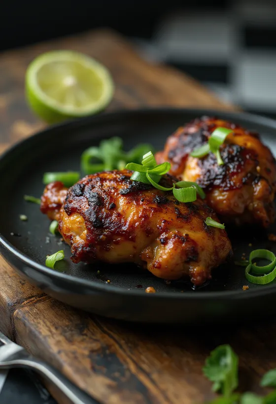 دجاج الجيرك مقدم مع الليمون والسلطة