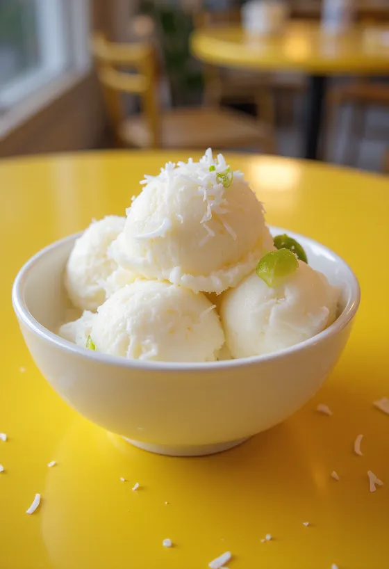 سوربيه جوز الهند مقدم للتقديم