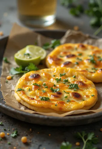 دابلز مع صلصة الفلفل الحار، مقدم مع الكزبرة الطازجة