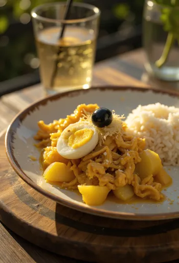 أخي دي جالينا بالبصل، يقدم مع البيض الطازج وشرائح اللوز