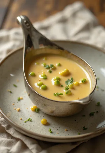 صلصة الزبدة بالفلفل الأخضر وديجون مقدمة