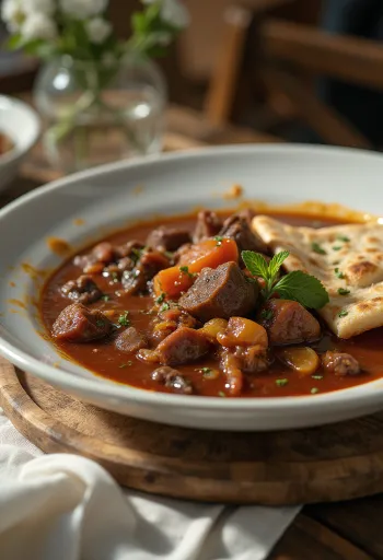 عواج لحم بقري عراقي بالطماطم مقدم